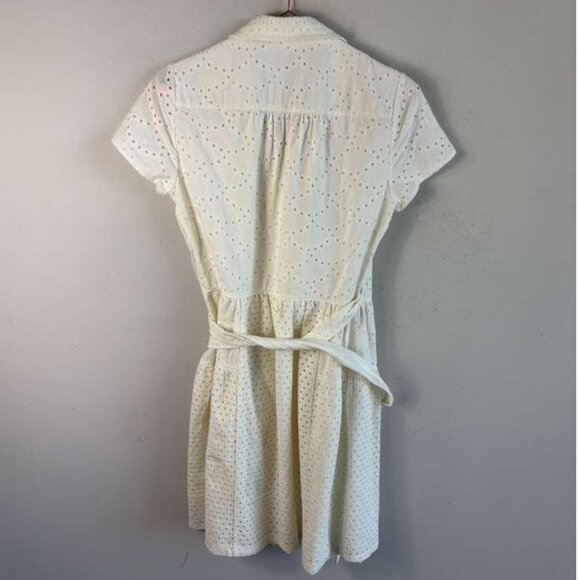 DVF Diane Von Furstenberg Women Kayley Eyelet Wrap Dress White Size 4 - Picture 10 of 12